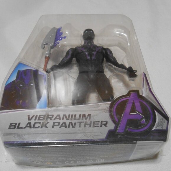 NEW Hasbro Vibranium Black Panther Avengers Action Figure & Weapon 6" - Picture 1 of 9